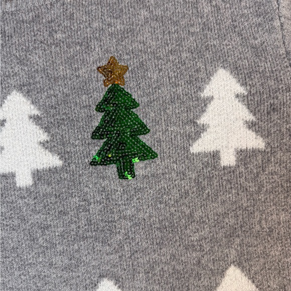 Holiday Time Grey Crew Neck Pullover Sweater with Christmas Tree's Size 3X - Picture 4 of 10